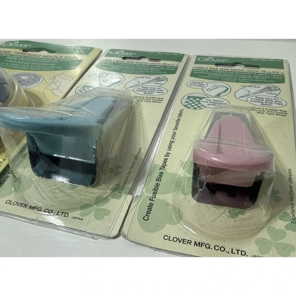 Clover‎ Tape Maker 25mm 18mm & 625 Dome Threaded Needle Case 3 Pcs Craft LOT New